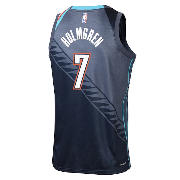 Chet Holmgren Oklahoma City Thunder Nike Youth 2025/26 City Edition Swingman Jersey - Navy