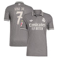 Vini Jr. Los Merengues adidas Originals 2024/25 Third Authentic Player Jersey - Charcoal/White