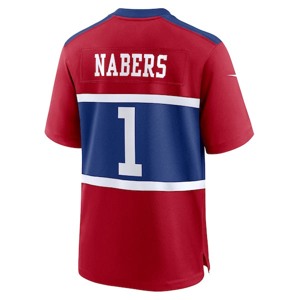 Malik Nabers New York Giants Nike Alternate Game Jersey - Century Red