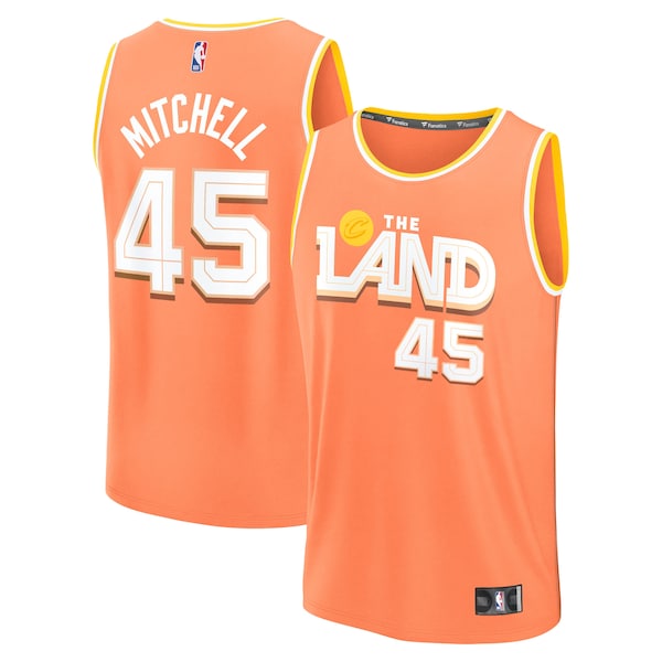 Donovan Mitchell Cleveland Cavaliers  2025/26 City Edition Fast Break Jersey - Orange