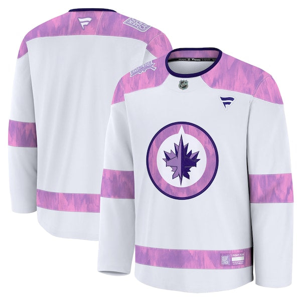 Winnipeg Jets  2024 Hockey Fights Cancer Practice Jersey - White