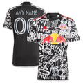 New York Red Bulls adidas 2024 Freestyle Replica Custom Jersey - Black