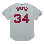 David Ortiz Boston Red Sox 2004 Cooperstown Collection Authentic Throwback Jersey - Gray