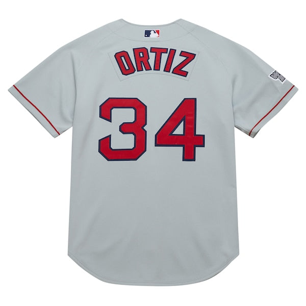 David Ortiz Boston Red Sox 2004 Cooperstown Collection Authentic Throwback Jersey - Gray
