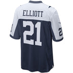 Ezekiel Elliott Dallas Cowboys Nike Alternate Game Team Jersey - Navy/White