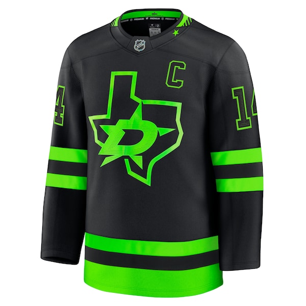 Jamie Benn Dallas Stars  Alternate Premium Jersey - Black/Kelly Green