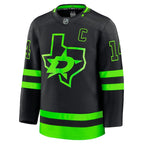 Jamie Benn Dallas Stars  Alternate Premium Jersey - Black/Kelly Green