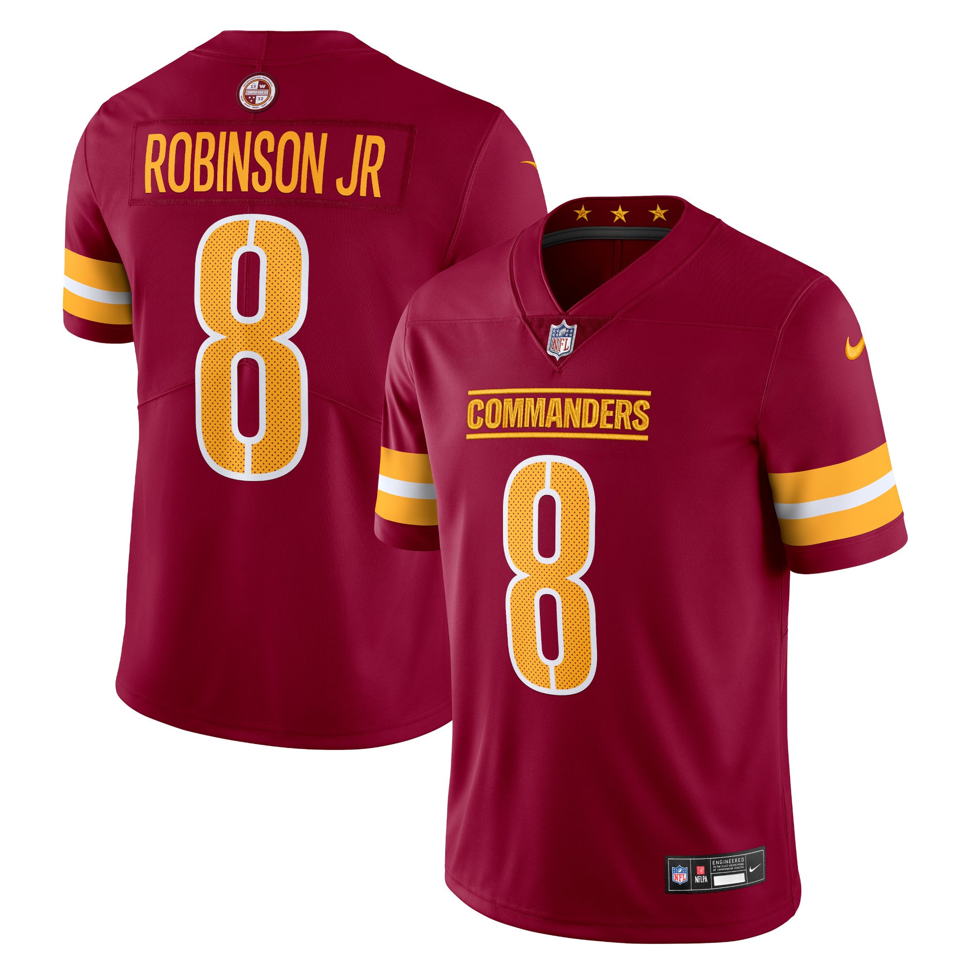 Brian Robinson Jr. Washington Commanders Nike  Vapor Untouchable Limited Jersey - Black/Burgundy