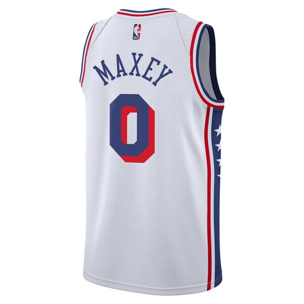 Tyrese Maxey Philadelphia 76ers Nike Youth Association Swingman Jersey - White