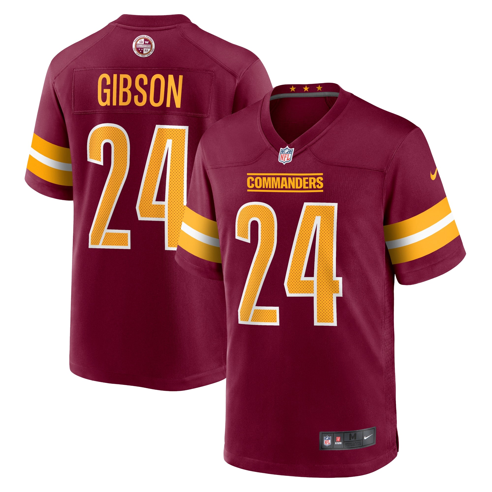 Antonio Gibson Washington Commanders Nike Youth Game Jersey - White/Black/Burgundy