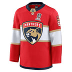 Florida Panthers  Home 2025 Stanley Cup Champions Premium Patched Jersey - Red