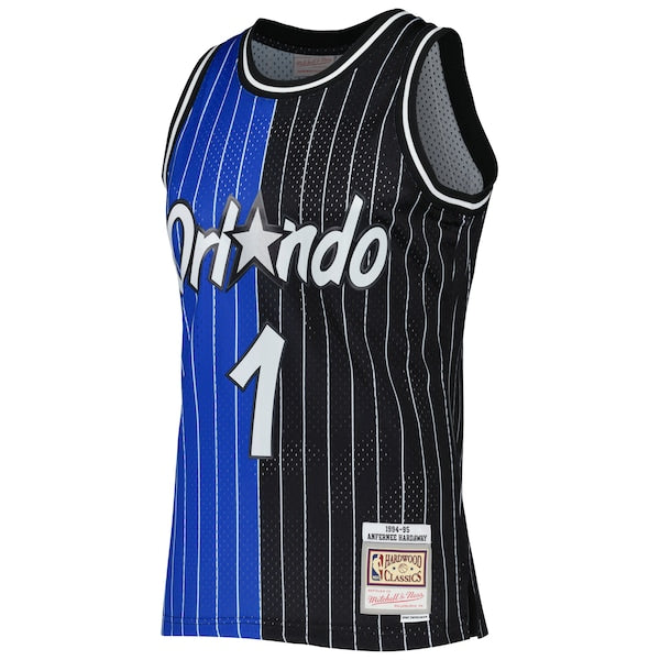 Penny Hardaway Orlando Magic Hardwood Classics 1994/95 Split Swingman Jersey - Blue/Black