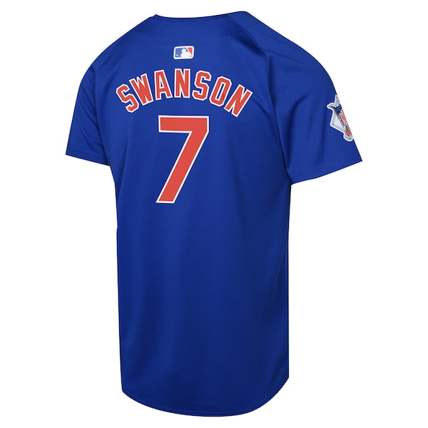 Dansby Swanson Chicago Cubs Nike Youth Alternate Limited Player Jersey – Royal