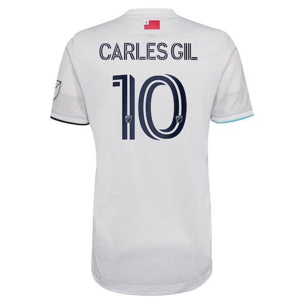 Carles Gil New England Revolution adidas 2022 Secondary Authentic Player Jersey - White