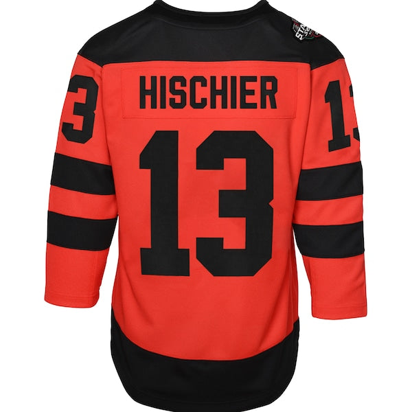 Nico Hischier New Jersey Devils Youth 2024 NHL Stadium Series Premier Player Jersey – Red