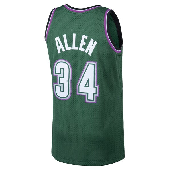 Ray Allen Milwaukee Bucks 1996/97 Hardwood Classics Swingman Jersey - Kelly Green