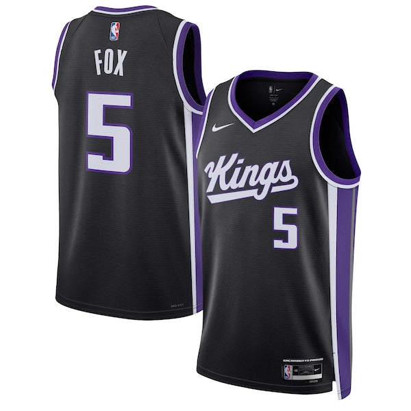 De'Aaron Fox Sacramento Kings Nike Unisex Swingman Jersey - Icon Edition - Black/White
