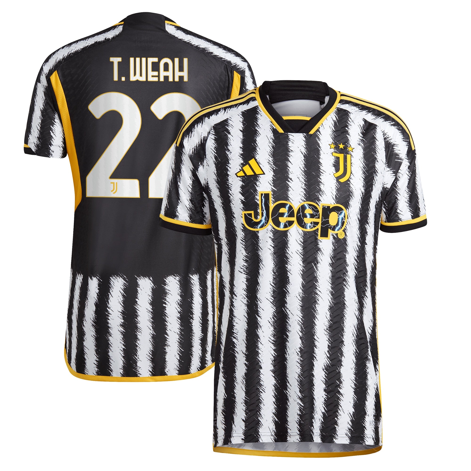 Timothy Weah Juventus adidas 2023/24 Away Authentic Jersey - White/Black