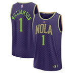 Zion Williamson New Orleans Pelicans  Youth 2024/25 Fast Break Player Jersey - City Edition - Purple
