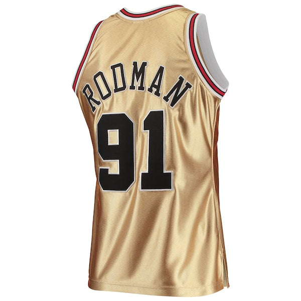 Dennis Rodman Chicago Bulls 75th Anniversary 1997/98 Hardwood Classics Swingman Jersey - Gold