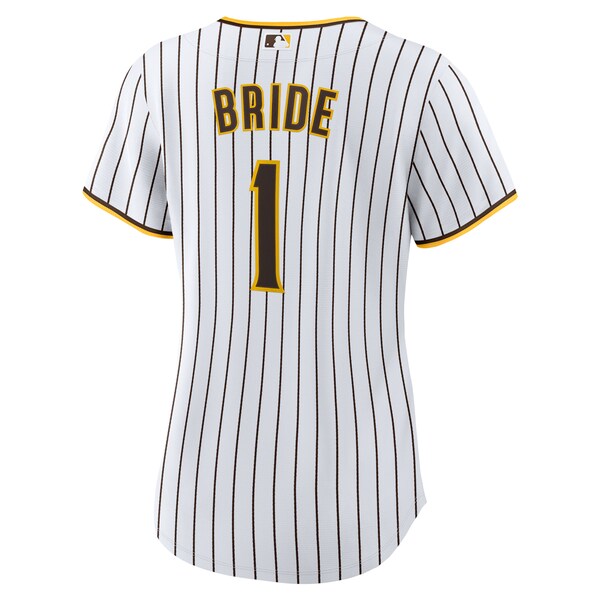 San Diego Padres Nike Women's #1 Bride Home Replica Jersey - White