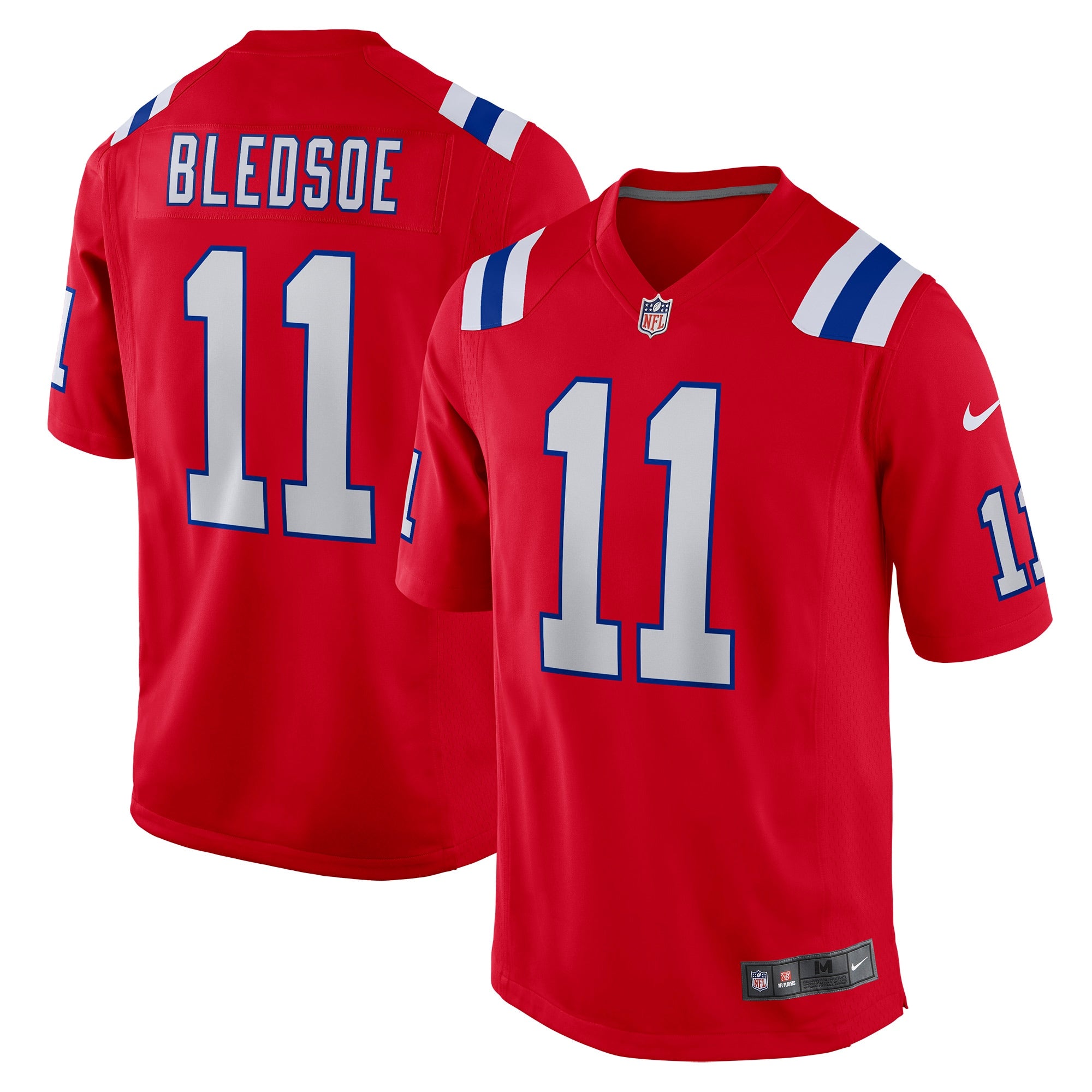 Drew Bledsoe New England Patriots Nike Game Retired Player Jersey - Navy/Red