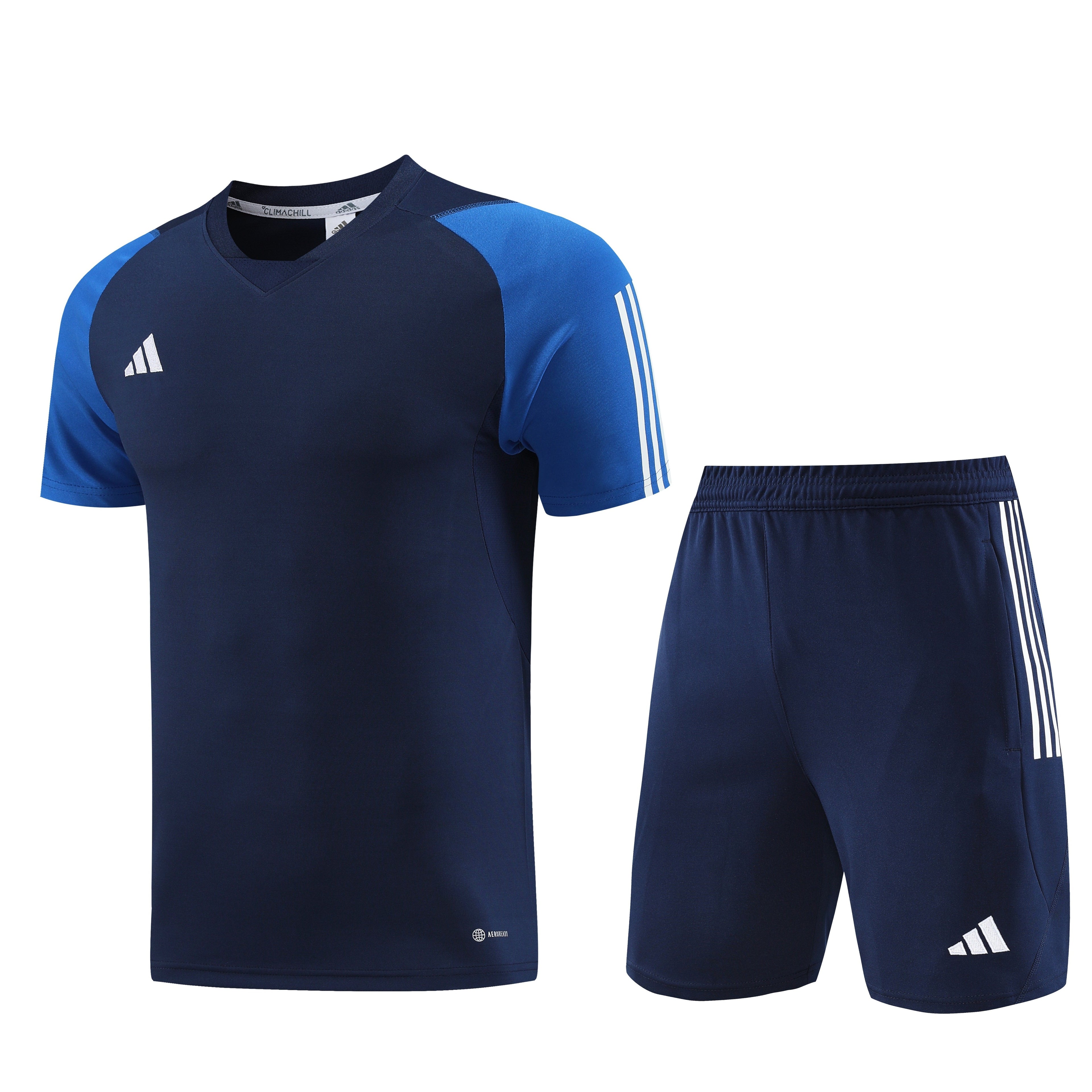 Adidas Short Sleeve Training Jersey Set - AD03- Dark Blue