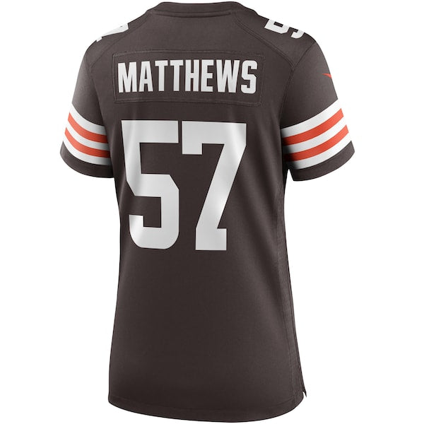 Clay Matthews Cleveland Browns Nike Women's Game Retired Player Jersey - Brown