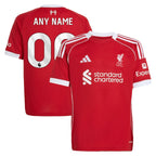 Liverpool adidas Youth 2025/26 Home Custom Replica Jersey - Red/Green