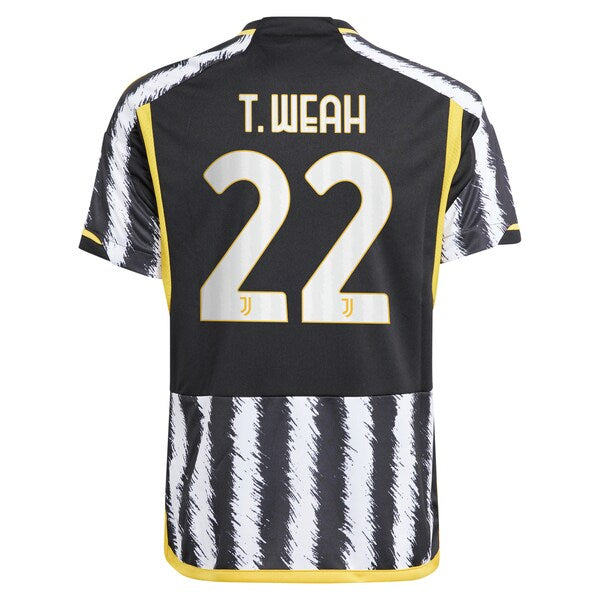 Timothy Weah Juventus adidas Youth 2023/24 Home Replica Player Jersey - Black