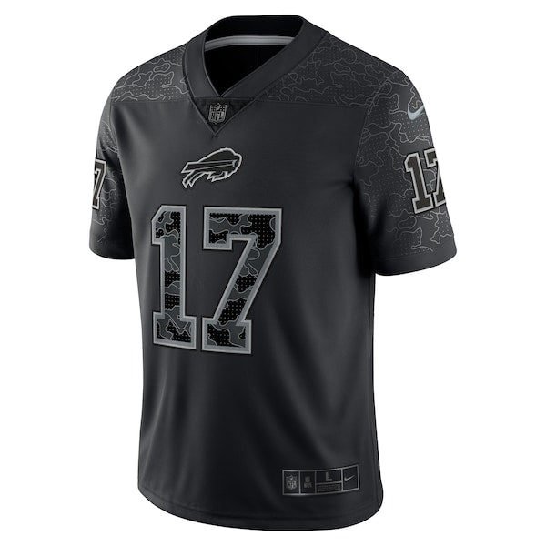 Men's Buffalo Bills Josh Allen Nike RFLCTV Limited Jersey - Black