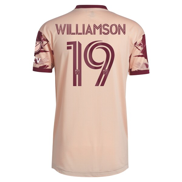 Eryk Williamson Portland Timbers adidas 2024 Heritage Rose Kit Authentic Player Jersey - Pink