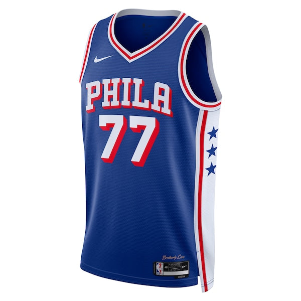 V. J. Edgecombe Philadelphia 76ers Nike Unisex 2025 NBA Draft First Round Pick Swingman Jersey - Icon Edition - Royal