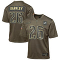 Saquon Barkley Philadelphia Eagles Nike Youth 2025 Salute to Service Game Jersey - Olive