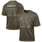 Saquon Barkley Philadelphia Eagles Nike Youth 2025 Salute to Service Game Jersey - Olive