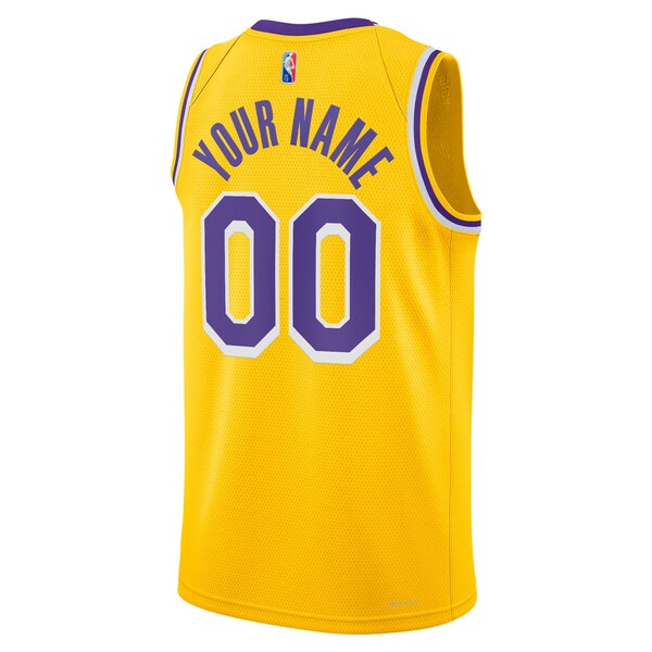 Los Angeles Lakers Nike 2021/22 Diamond Swingman Custom Jersey - Icon Edition - Gold
