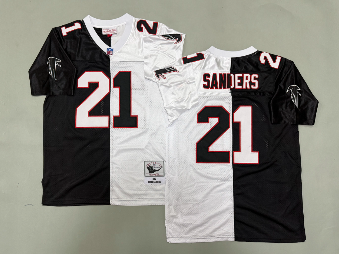 Deion Sanders  Atlanta Falcons Authentic Split Throwback Retired Player Jersey