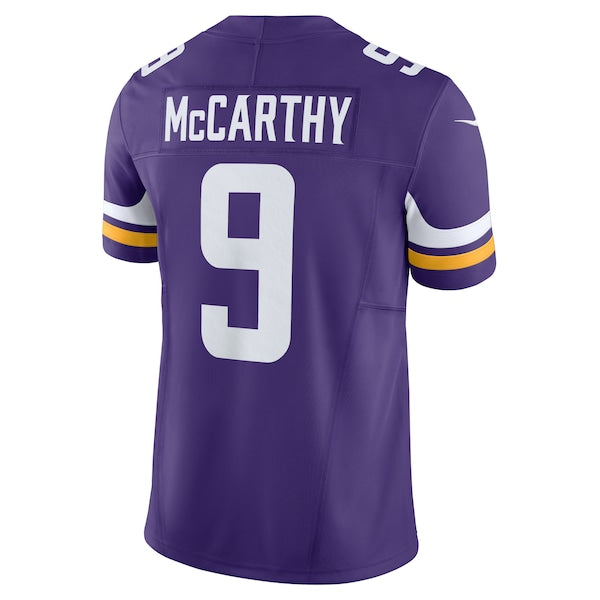 J.J. McCarthy Minnesota Vikings Nike Vapor F.U.S.E. Limited Jersey - Purple