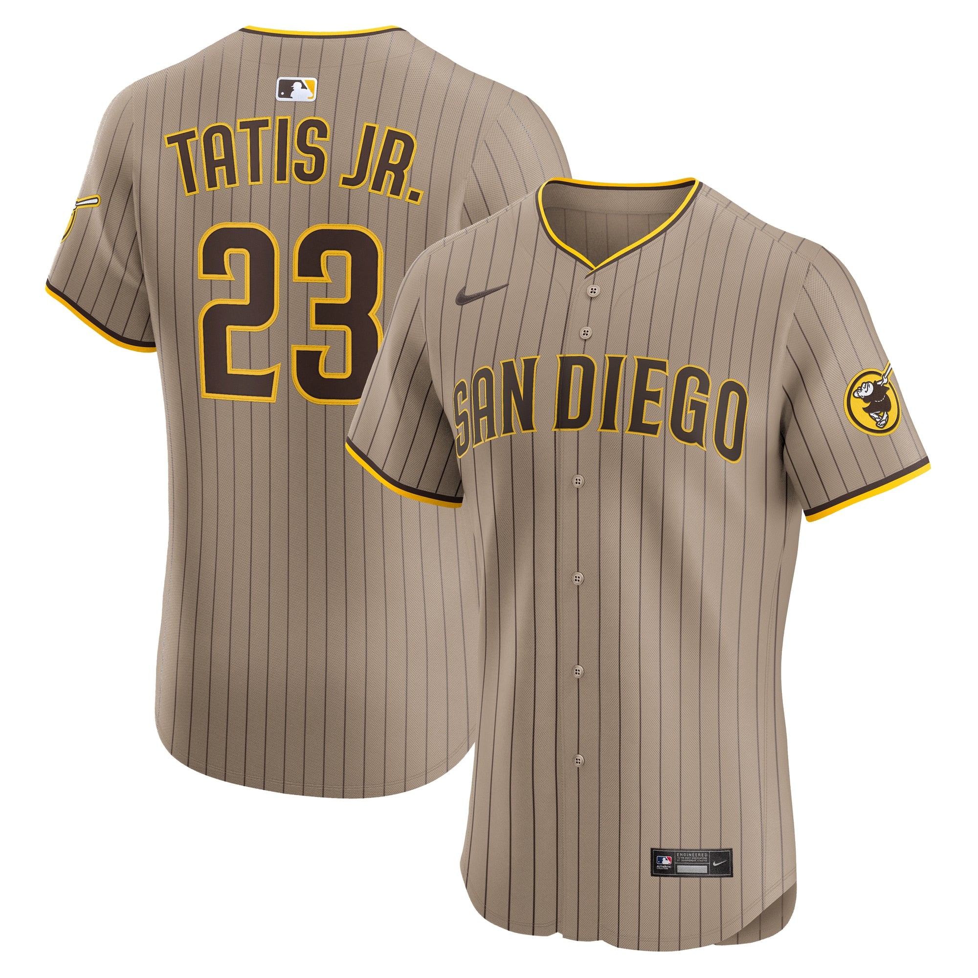 Fernando Tatis Jr. San Diego Padres Nike Home Elite Jersey - White/Brown/Khaki