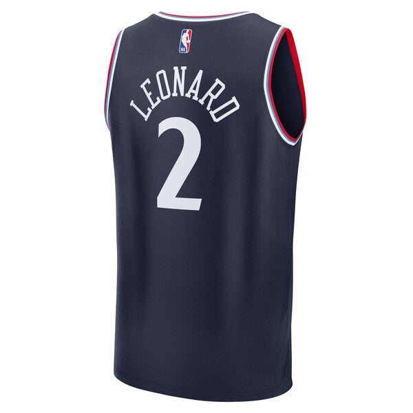 Kawhi Leonard LA Clippers  Fast Break Icon Jersey - Navy