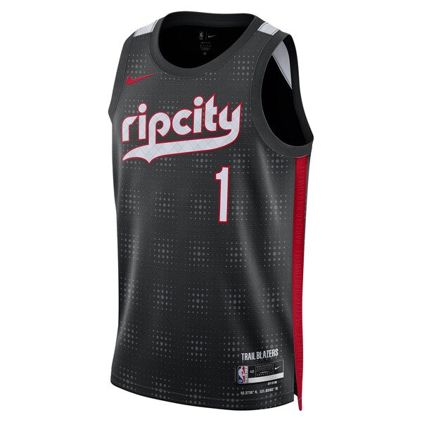 Anfernee Simons Portland Trail Blazers Nike Unisex 2024/25 Swingman Player Jersey - City Edition - Black