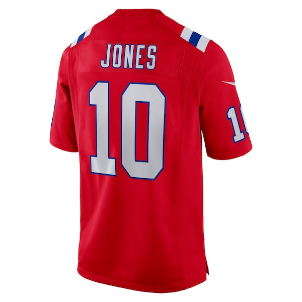 Mac Jones New England Patriots Nike Youth Game Jersey - Red/Navy/White