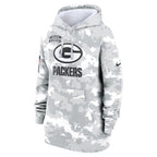 Green Bay Packers Nike Women's 2024 Salute To Service Club Fleece Pullover Hoodie - Arctic Camo