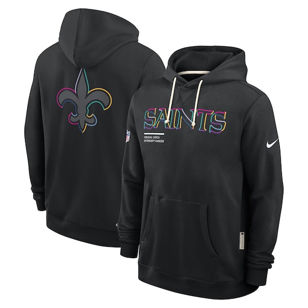 New Orleans Saints Nike 2025 NFL Crucial Catch Sideline Standard Issue Dri-FIT Hoodie - Black