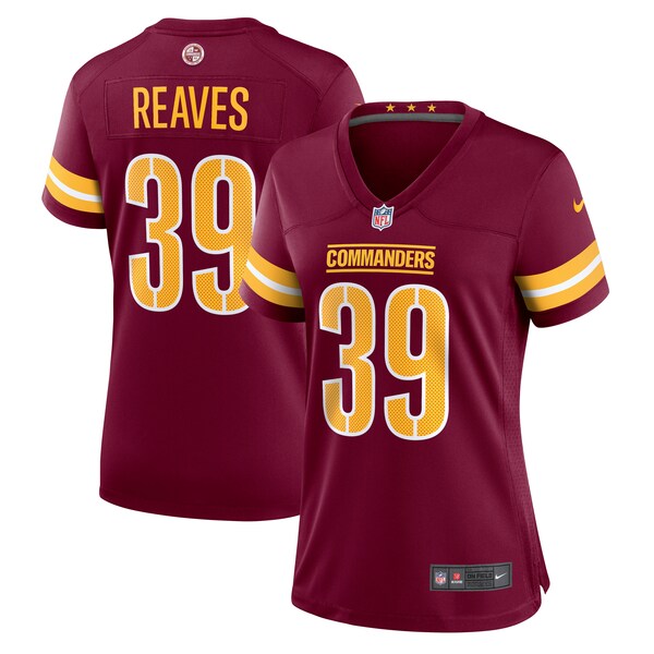 Jeremy Reaves Washington Commanders Nike Women's  Game Jersey -  Burgundy
