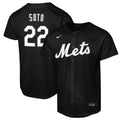 Juan Soto New York Mets Nike  Youth Lights Out Replica Player Jersey - Black