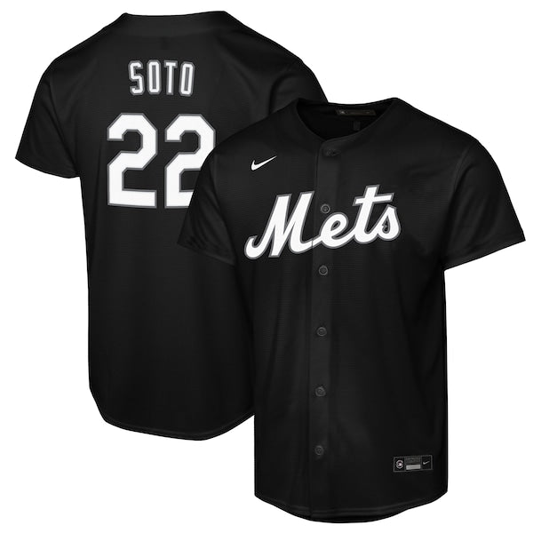 Juan Soto New York Mets Nike  Youth Lights Out Replica Player Jersey - Black