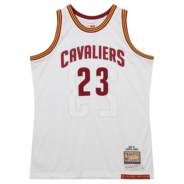 LeBron James Cleveland Cavaliers  2015/16 Hardwood Classics Authentic Jersey - White
