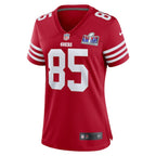 George Kittle San Francisco 49ers Nike Women's Super Bowl LVIII Game Jersey - Scarlet