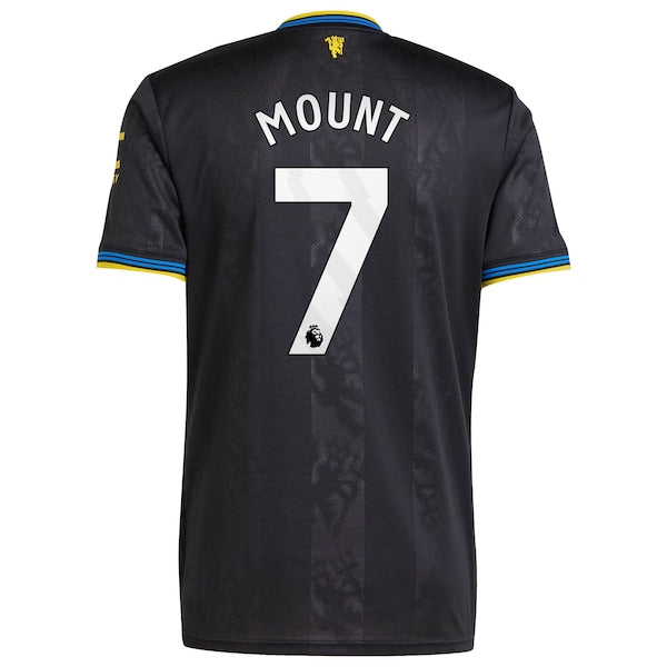 Mason Mount Manchester United adidas 2025/26 Third Replica Player Jersey - Black/White